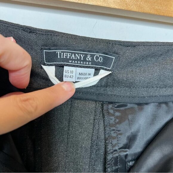 Tiffany & Co Wardrobe Womens Size 10 Charcoal Grey Ankle Length Trouser Pant - Picture 8 of 10